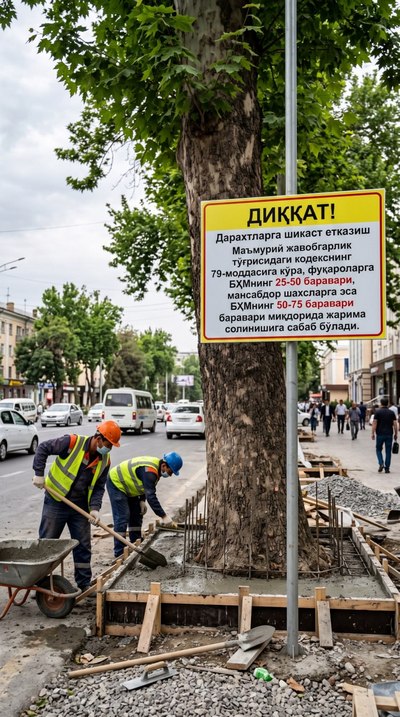 Бетонлаш&nbsp; дарахтларга қандай таъсир қилади?