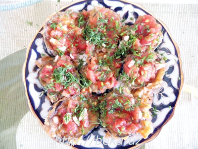 Бақлажонли салат