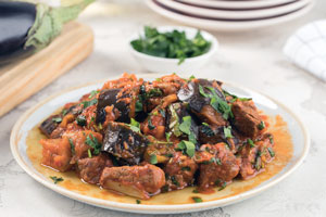 Бақлажонли димлама